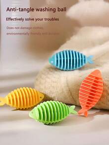 4个装防打结洗衣球 小鱼洗衣球 防打结洗衣球 防打结洗衣小工具 - 彩色 - 查看 6