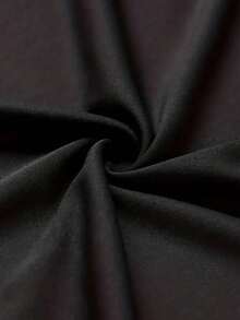 220 Grams Round Neck Short Sleeve Men's T-Shirt, Creative Printing Pattern, Simple Design, Knitting Process, Soft And Comfortable, Suitable For Campus Wear, Party Gathering, Daily Wear, A Good Choice For Family And Friends - màu đen - Xem 5