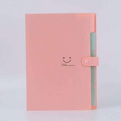 pasta de Arquivo A4 sanfonada colorida organizadora expansível de documentos 5 divisória