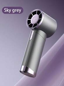 1 件男女通用纯色 USB 可充电大功率迷你手持风扇，适合送礼、夏季户外旅行沙滩运动居家办公日常使用