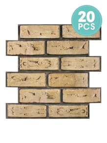 COMMOMY 1pc/10pcs/20pcs 3D Faux Brick Peel And Stick Backsplash, Waterproof Wall Panel, Kitchen Wall Decor Farmhouse, For Bathroom, Living Room, Bedroom, Vintage Style Home Wall Decor