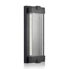 Arlgsite Black Aluminum Finish Outdoor Wall Light With Bubble Crystal Glass, LED Light Source, 3000K Warm Light, Weatherproof Exterior Sconce For Patio, Porch, Or Garage (1-Pack) - 黑色 - 查看 5