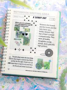 50 Sheets/Bag Sticker Book, Coated Paper Material, Nostalgic Summer Theme Stationery, Planner & Water Bottle Decor Stickers - Multicolor - View 10