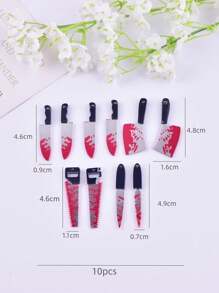 10pcs/Set Halloween Acrylic Pendant Charms For DIY Earring Necklace Jewelry Design Making