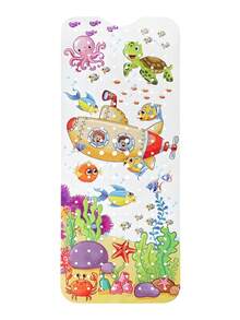 1 Piece Of 40x100cm Baby Bath Mat, Children's Bath Mat, Bathtub Anti Slip Mat, Cartoon Bathtub Shower Anti Slip Mat, With Drainage Hole And Suction Cup, Machine Washable, Underwater(Two Random Styles) - Multicolor - View 10