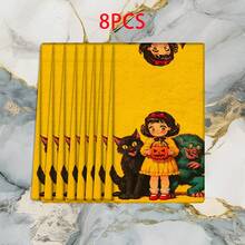 2/4 Pcs Halloween Themed Dish Towels, Super Absorbent Microfiber Modern Dish Cloths, Cooking And Baking Tea Towels, Printed Washcloths, Cleaning Towels, Hand Towels, Soft And Highly Absorbent, Great Gift For Neighbors, Moms, Friends, Birthday, Halloween, Housewarming, Kitchen Decor, Household Essentials - Multicolor - View 15