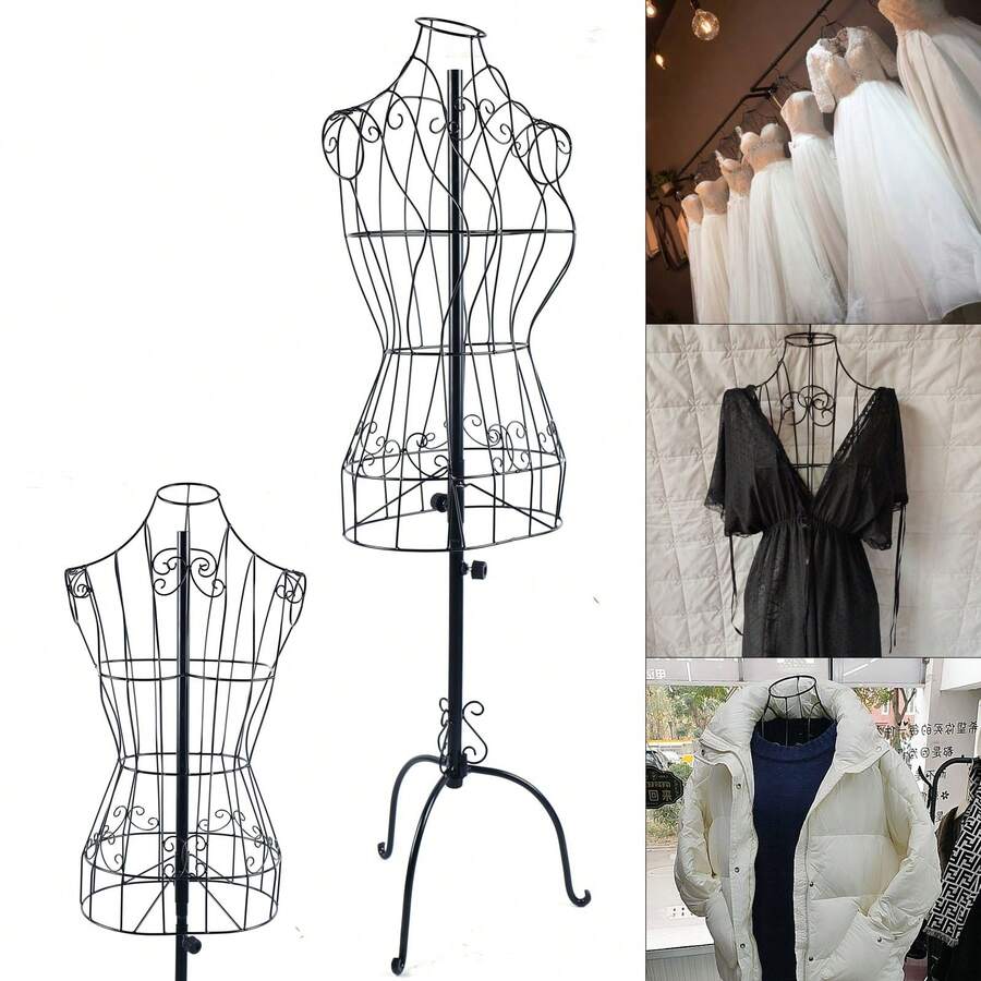 OUKANING Wire Mannequins Female Upper Body Torso Mannequin Dummy Clothing Dress Form - Default - View 1