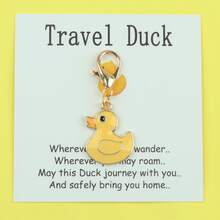 1件/3件/5件/10件可爱小黄鸭钥匙扣，可爱钥匙扣，钥匙扣吊饰，男女通用钥匙扣配件礼物，生日、婚礼、派对、毕业典礼、圣诞节和感恩节的完美之选！万圣节配饰教师节包袋挂绳，带身份证夹，汽车配饰，包袋吊饰 - 黃色 - 查看 14