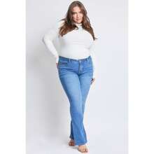 Women's Plus  Mid-Rise Bootcut Jean - 西黑色 - 查看 7