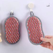 1pc/3pcs/6pcs Cleaning Cloths, Kitchen Sponge Scouring Pads, Double-Sided Non-Stick Oil Fiber Dishcloth, Magic Scrub Brush, Minimalist Style Dishcloth, Sink Or Stove Cleaning Cloth, Washable Cleaning Brush, Kitchen Supplies, Random Color Kitchen Cleaning Tools