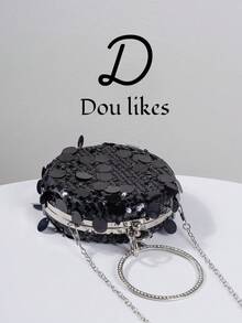 Women's Shiny Sequin Handbag, Sequin Bag, Party Bag, Women's Party Dress, Evening Bag, Party Accessories, Wedding Supplies, Women's Elegant Handbag