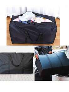 Túi du lịch, Túi đựng đồ, Túi tote, Túi vải không dệt, Túi đựng đồ chống ẩm, Túi đựng quần áo chăn, Túi đựng đồ cực lớn chắc chắn để di chuyển, du lịch và ký túc xá - Túi có khóa kéo và quai xách gia cố - 60x40x25cm/23,62x15,74x9,84 inch Phụ kiện phòng ngủ Đồ dùng thiết yếu khi đi du lịch Hành lý du lịch ngày lễ Vali Túi du lịch cho nữ - màu đen - Xem 6