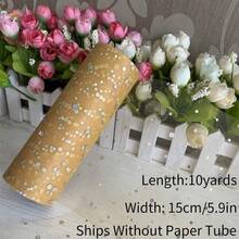 Polka Dot Sequin Mesh Rolls - 10/50 Yards Polka Dot Mesh Netting For Christmas/New Year/Valentine/Wedding/Birthday/Halloween Decoration Tutu Skirts, Gift Wrapping, Party Decor