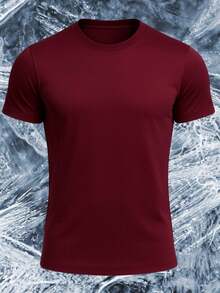 Dry Fit Gym T-Shirt Plus Size Long Sleeve UV Sport Physical Activity Quick Dry - Màu Đỏ Sâu - Xem 5