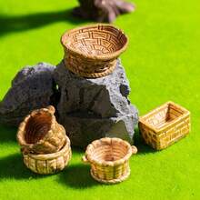 8/16/20/50pcs Realistic Food Toy Woven Basket Miniature Landscape Gardening DIY Resin Small Accessories Dollhouse Fruit Decor - Multicolor - View 11