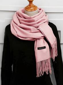 1pc 190*70cm Outdoor Classic Solid Color Windproof Sand Proof Lightweight Shawl Scarf, Suitable For Men And Women For Dress - Khaki - View 13