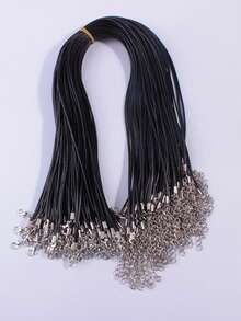 100 pièces Cordons  de 1,5/2 mm de diamètre avec fermoirs, cordons tressés réglables convenant pour la création de bijoux, fournitures pour colliers et bracelets DIY