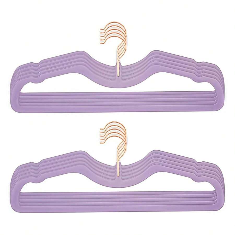 Non-Slip Hangers With 360 Swivel - Ultra Slim Space Savingfor Closet Organization & Garment Protection 15,B 15 Purple B Medium Size Durable Material, Not Easily Deformed - Multicolor 166 - View 1