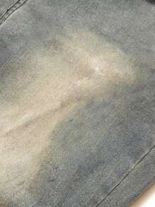 1pc Men's Elastic Skinny Fit Distressed Versatile Jeans, Outdoor Comfortable Casual Cargo Slim Fit Jeans, Suitable As Gift For Husband/Boyfriend, Daily Wear, Emo Style - Blue - View 5