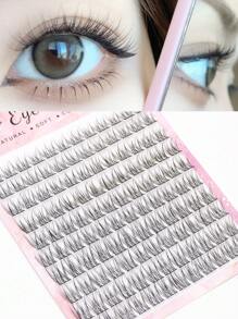 10对自然轻盈的仿睫毛，120簇羽毛状貂毛风格睫毛，交叉设计，适合婚礼、派对、夜店、日常工作会议等场合。佩戴舒适，新手友好，卷翘自然，睫毛根部纤细，黑色，方便日常及工作妆容，易于携带，也可用于睫毛嫁接。 - 黑色 - 查看 4
