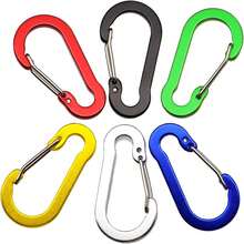 Llavero de bobina de resorte a prueba de robos, cable elástico antipérdida, llavero de  con mosquetón para billetera, teléfono celular, color amarillo, 3 piezas : Deportes y Aire Libre - Plateado - Ver 11