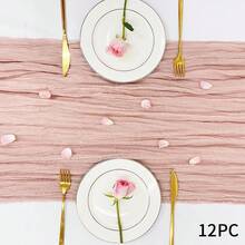 eluckya 1/6/12Pcs Tulle Table Runner Set, Bohemian Style Tulle Table Runner, Balinese Pleated Chiffon Tablecloth, Suitable For Weddings, Birthday Parties, Table Decorations, Home Decorations, Room Decorations, Kitchen Decorations, Valentine's Day Decorations, Best Friends Day Decorations, Party Decorations, Wedding Supplies, Wedding Decorations, Carnivals, Bridal Gifts, Bachelor/Bachelor Parties, Baby Showers. - Bột tro - Xem 2