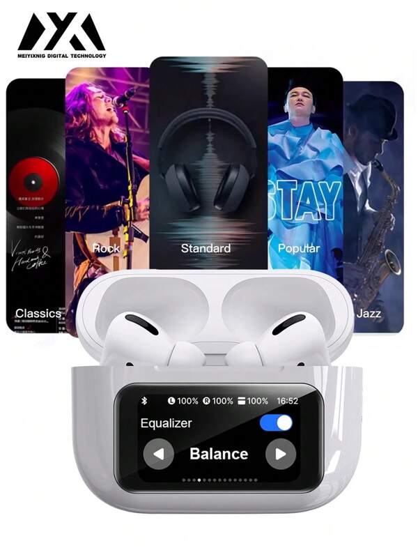 سماعات رأس لاسلكية MEIYIXING A9 Pro، بلوتوث 5.4، شاشة LED، سماعات ألعاب، سماعات رياضية، صوت عالي الجودة، انخفاض في التأخير، سماعات أذن مدمجة بميكروفون عالي الدقة، مقاومة للماء، بطارية طويلة الأمد، سعة بطارية 200 مللي أمبير