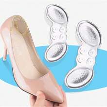 5 pares, almohadillas para el antepié y el talón - plantillas de silicona transparente, plantillas cómodas, adecuadas para estar de pie, actividades al aire libre, senderismo, baile, deportes - plantillas suaves y antideslizantes, plantillas cómodas para tacones altos, protección de suela de gel suave para hombre y mujer para verano, playa, viaje