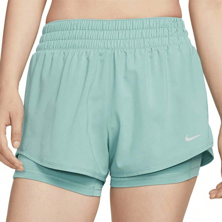Women's Nike One Dri-FIT Miler 3" 2-In-1 Running Shorts DX6013-017 - Green - View 1
