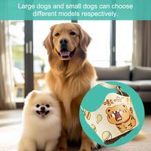 1pc Dog Muzzle For Small, Medium, And Large Dogs - Anti-Biting And Anti-Barking Pet Muzzle, Noise-Reducing Dog Mask To Prevent Disturbance, Cute Cartoon Printed Dog Mouth Cover,Yellow