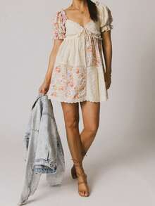 Get Ready To Slay In Style With Our Ruffle Trim Tie Waist Dress - Perfect For Summer