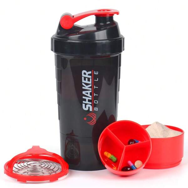 Vaso de plástico para batidos, proteínas, batidos de leche, vaso deportivo para correr y fitness