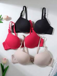 3 件套少女 U 杯文胸，少女美背文胸，聚拢文胸，可切换多种佩戴方式，适合 13-16 岁 - 彩色 - 查看 1