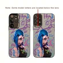 Funda de Teléfono Jinx, Personaje de Juego Clásico y Genial, para Samsung Galaxy S25 S24 S23 S22 S21 S20 FE Ultra Plus 4G 5G, Cubierta Trasera Mate a Prueba de Golpes - Mezcla de colores - Ver 8