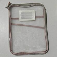 A4 Zip File Bags -3 Layers Of Gauze, Transparent Nylon File Storage Box With Colored Handles, Perfect For Student Exams, Books, Office Supplies, And Document Organization. Nylon File Organizer, Paper Storage Organizer,For School Supplies,Back To School