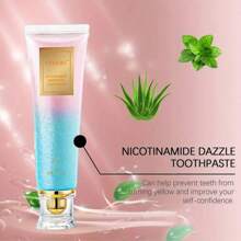 Niacinamide Whitening Toothpaste (Coconut Oil Peppermint Flavor) - Stain Free, Fresh Breath, Deep Cleansing, Gentle Formula For Daily Teeth Care, Creating A Beautiful Smile, Exquisite Tube Design