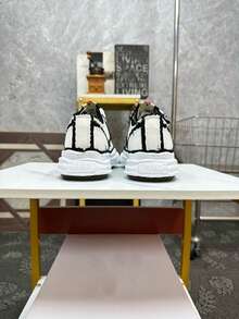 2025新款MMY经典防滑耐磨轻便低帮滑板鞋校园情侣款黑白 - 白色 - 查看 4