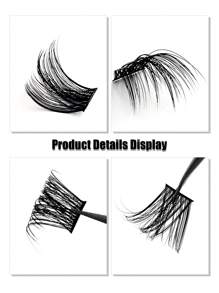 120 Pcs D Curl Individual Lashes DIY Segmented Individual False Eyelashes Spikes Individual Eyelash Extensions For Daily Style Eye Makeup