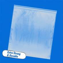 Aimall 100-1000 Clear Plastic Resealable Zipper Bags - Mil Thick Strong And Durable Polyethylene Bags With A Resealable Zipper Top Lock And Write-On White Block For Storage, Packaging And Shipping - transparent - Visa 3