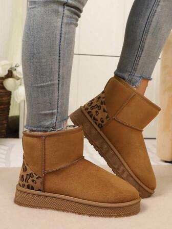 2025Women's Warm & Versatile Minimalist Snow Boots, Anti-Slip Short Shaft Boots, Autumn/Winter,Fur Boots