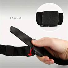 46.85英寸旅行防盗钱带腰包，女士便携式隐形钱包腰带，男士秘密隐形腰带 - 黑色 - 查看 4