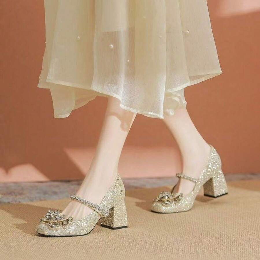 Women Pumps - 香檳色 - 查看 1