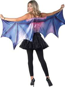 1pc Seasons Halloween Dragon Cape Wings For Women 3 Colors To Choose From Green Purple Red,Party - Multicolor - View 5