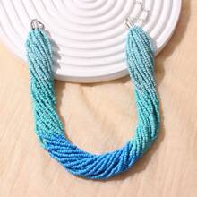 Beaded Twist Layered Necklace