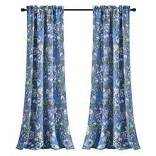 LUSH DECOR Dolores Light Filtering Window Curtain Panels Blue 52x95+2 Set Halloween-Fall Decor-Room Decor - 藍/綠 - 查看 8