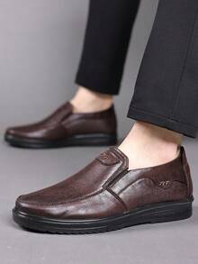 Men's Casual Sneakers, Loafers, Slip-On Flat Shoes, Non-Slip Breathable Business Casual Shoes, Formal Dress Shoes - Chocolate Brown - View 6