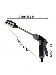 7 件套高压可扩展洗车水管，带可调节喷嘴花园水管套装，适用于欧洲和美国 - 黑綠色 - 查看 4