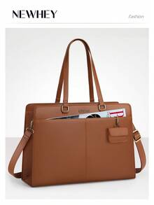 NEWHEY Laptop Bag For Women 15.6 Inch Work Tote Bags Waterproof Leather Laptop Computer Tote Professional Briefcase - Multicolor - View 4
