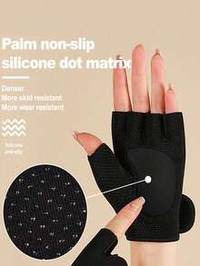 1双男女款露指自行车手套，专业健身房防滑手套，透气半夏钓鱼，女士自行车手套