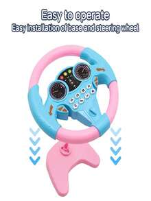 1pc Children's Funny Steering Wheel Toy, Can Be Attached Indoor/Outdoor On Car, With Music, Rotatable, Early Education Interactive Toy For Boys & Girls, Halloween & Christmas Gift (With Music + Rotatable Function, Suitable For Roleplay, Batteries Not Included) - Multicolor - View 7